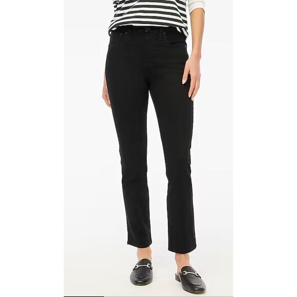 NEW J. Crew Women’s Size 8 (29) Black Essential straight jean in all-day stretch - Picture 1 of 7